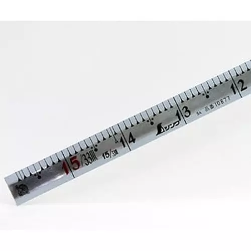Shinwa Rules High Quality Square Thick Curved Scale Silver (Takumi Jingoro Supple), 68535661