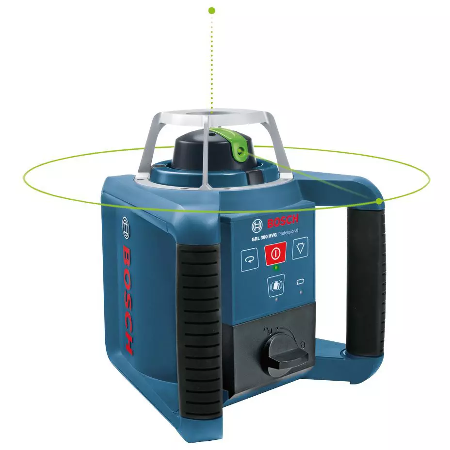Bosch Rotating Laser 1.2 V+HR20+(D)+(9 Ah)x2, AA alkaline batteryx2 Power Supply Automatic correction time:, GRL300HVG