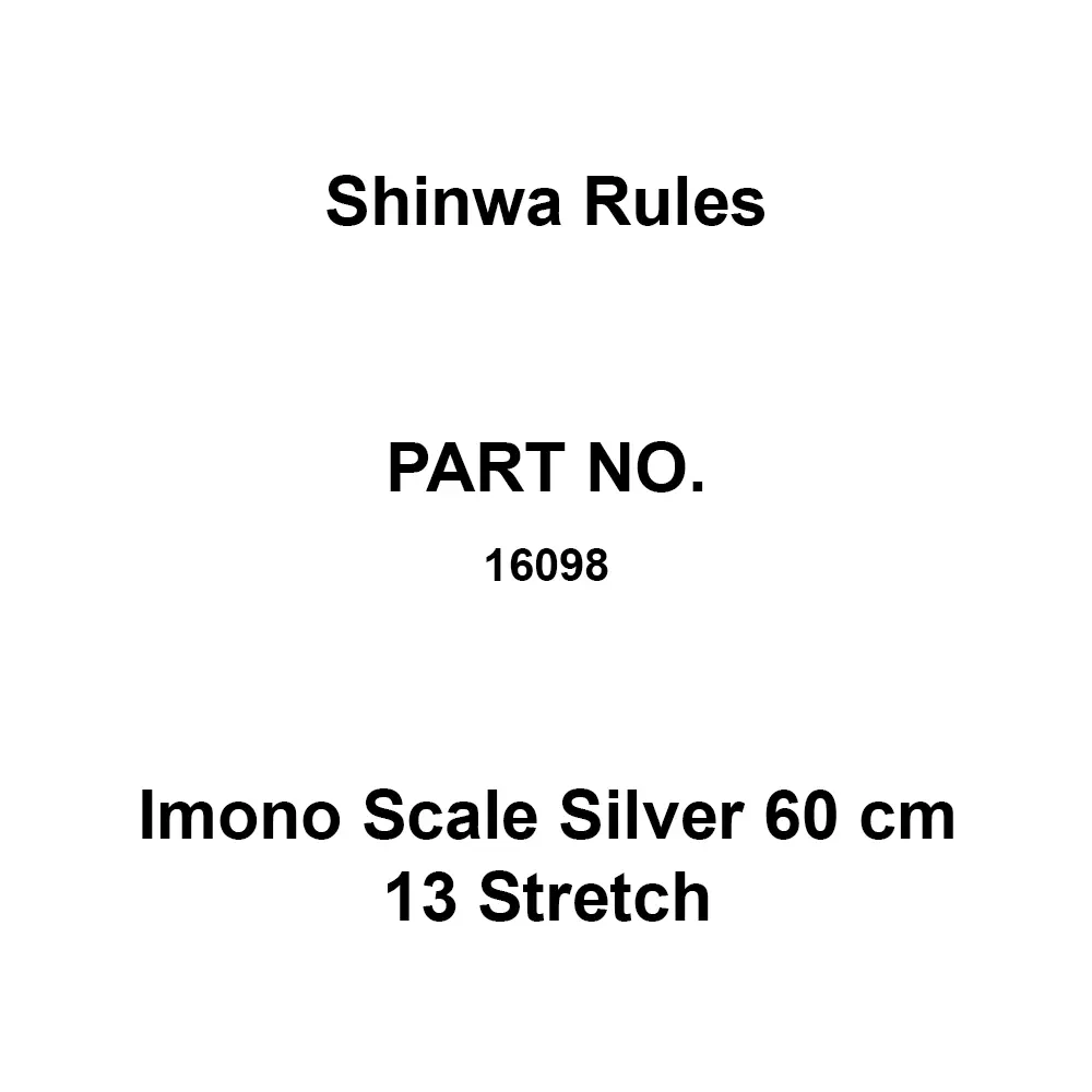 Shinwa Rules Imono Scale Silver 60 cm 13 Stretch Stainless Steel 651 x 30 x 1.2 mm, 16098