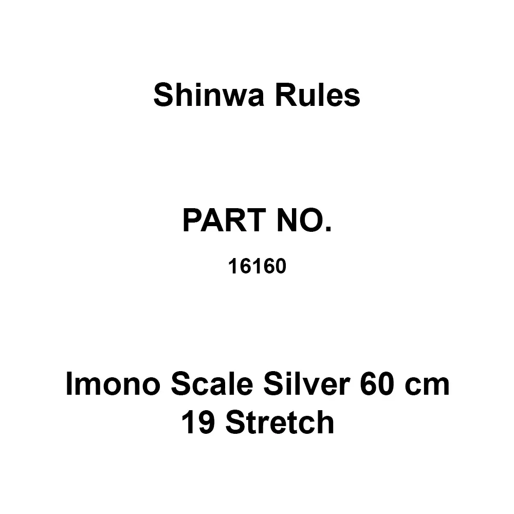 Shinwa Rules Imono Scale Silver 60 cm 19 Stretch Stainless Steel 651 x 30 x 1.2 mm, 16160