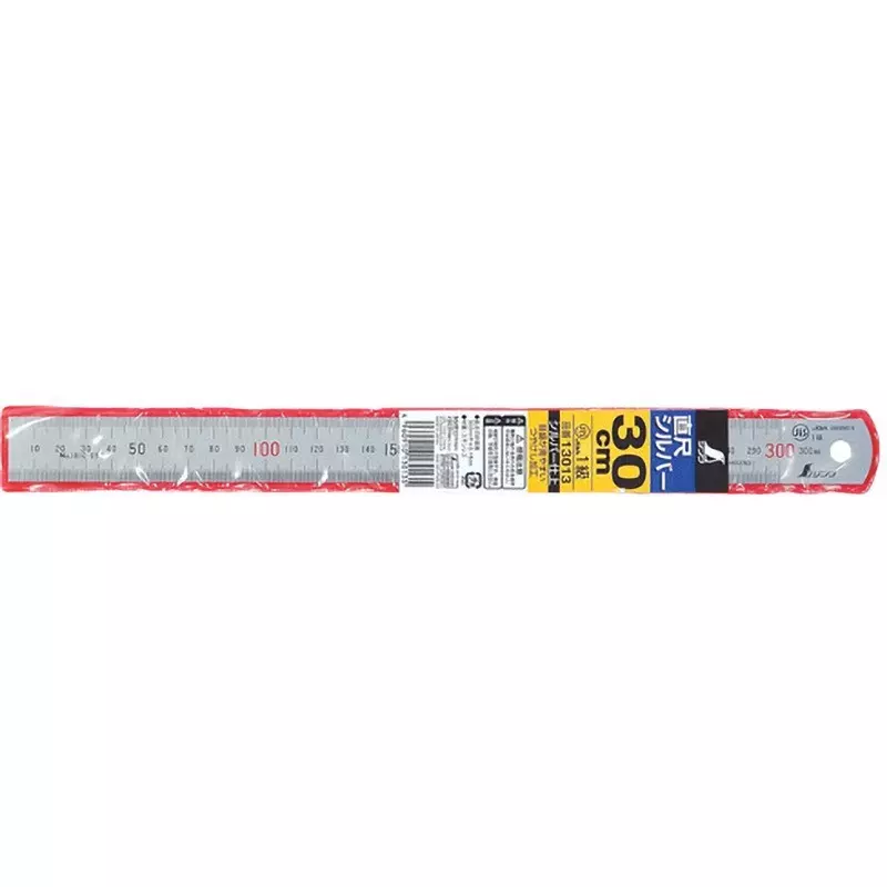 shinwa-rules-straight-ruler-silver-stainless-steel-300-mm-measuring-range-13013