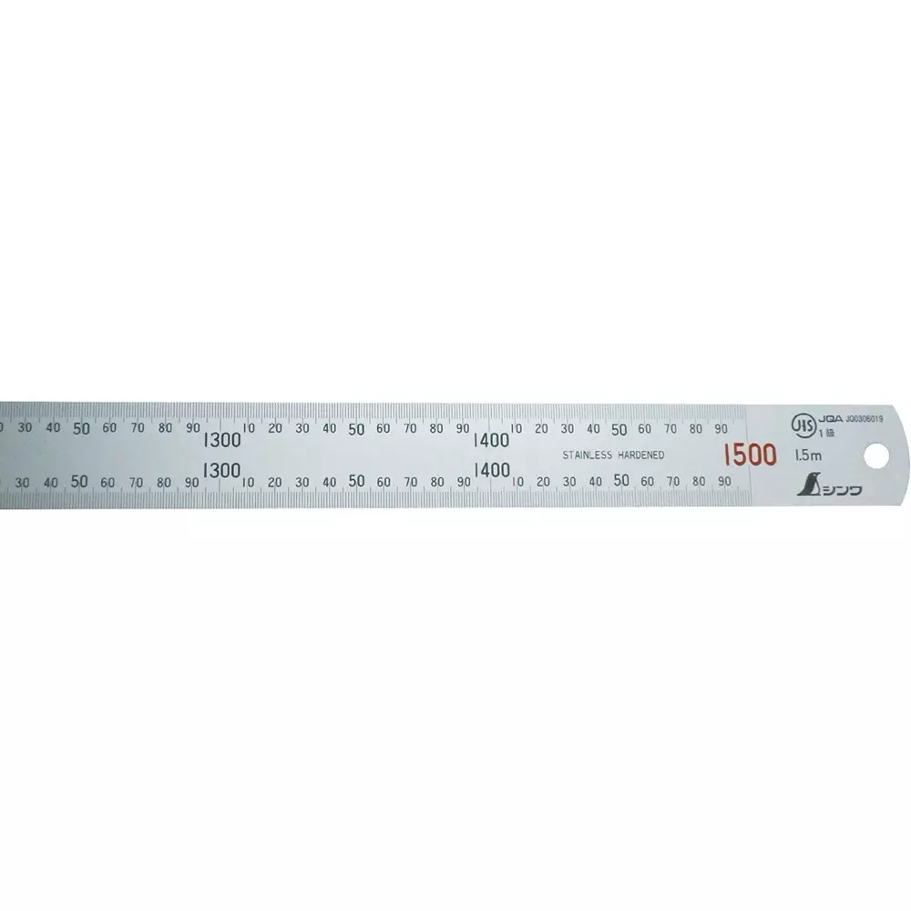 Buy Shinwa Rules Straight Ruler Silver Stainless Steel 1500 mm ...