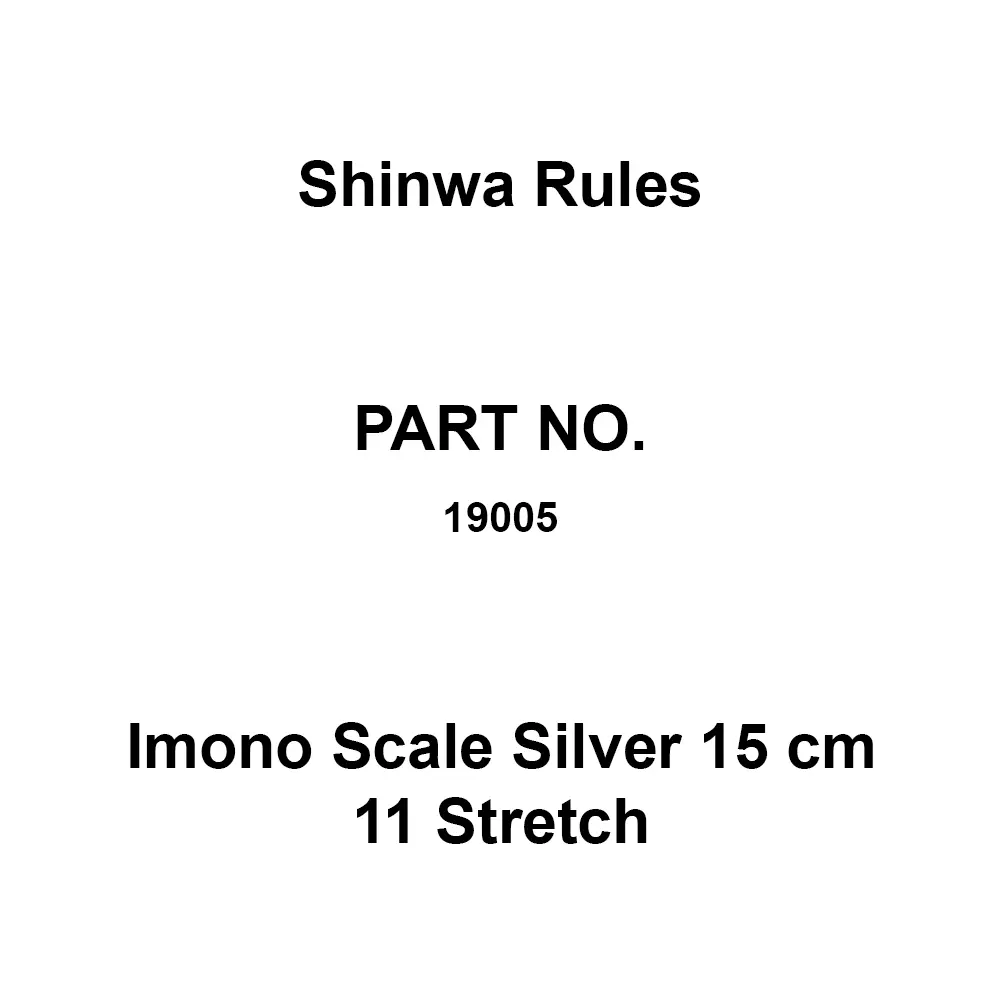 Shinwa Rules Imono Scale Silver 15 cm 11 Stretch Stainless Steel 182 x 15 x 0.5 mm, 19005