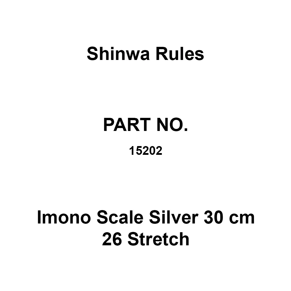 Shinwa Rules Imono Scale Silver 30 cm 26 Stretch Stainless Steel 345 x 25 x 1.0 mm, 15202