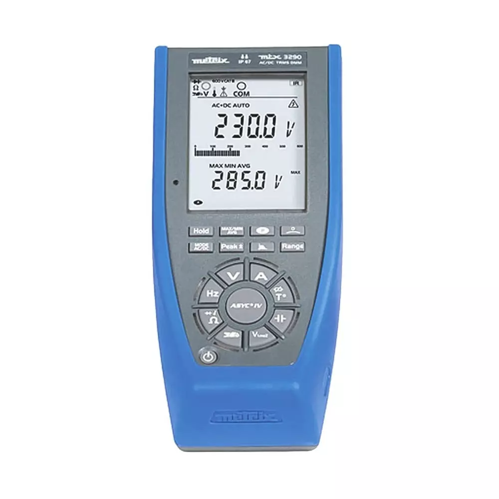 Metrix 3290 Handheld Digital Multimeter, True RMS, 20A ac Max, 20A dc Max, 600V ac Max - UKAS Calibrated, MTX3290