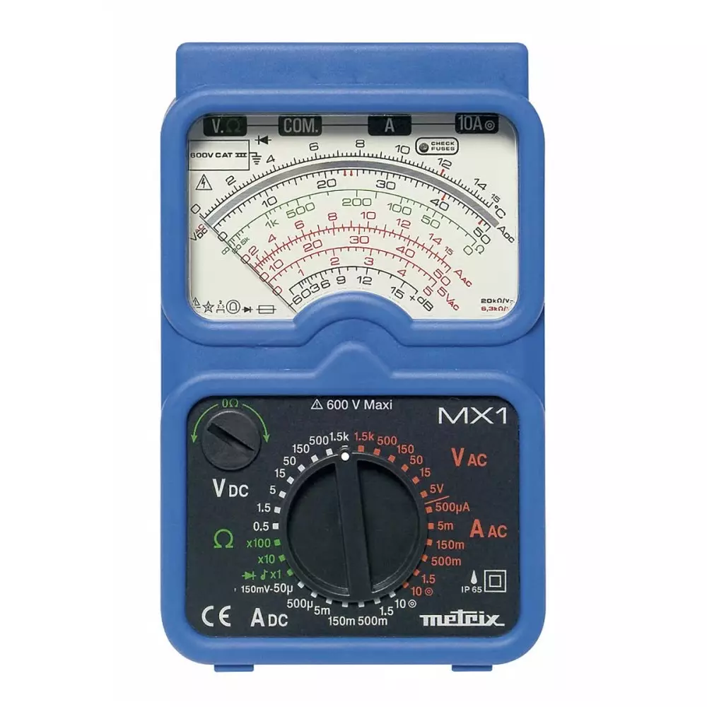 Metrix MX 1 Handheld Analogue Multimeter, 10A ac Max, MX0001-M