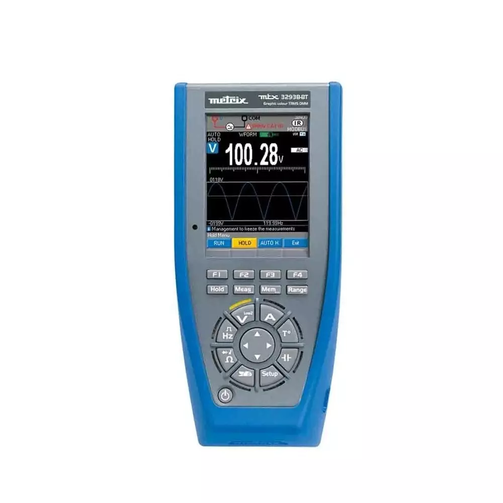 Metrix MTX 3293B Handheld Digital Multimeter, True RMS, 100A ac Max, 100A dc Max, 1000V ac Max, MTX3293B
