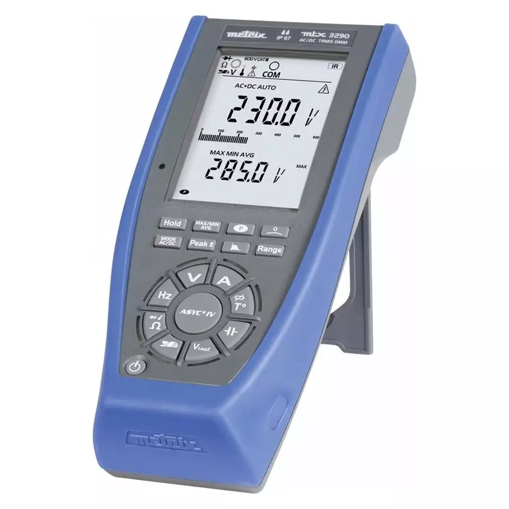 Metrix 3290 Handheld Digital Multimeter, True RMS, 20A ac Max, 20A dc Max, 600V ac Max - RS Calibrated, MTX3290