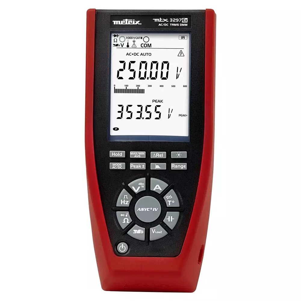 Metrix Digital Multimeter, 20A ac Max, 20A dc Max, 1000V ac Max, ATEX - UKAS Calibrated, MTX3297