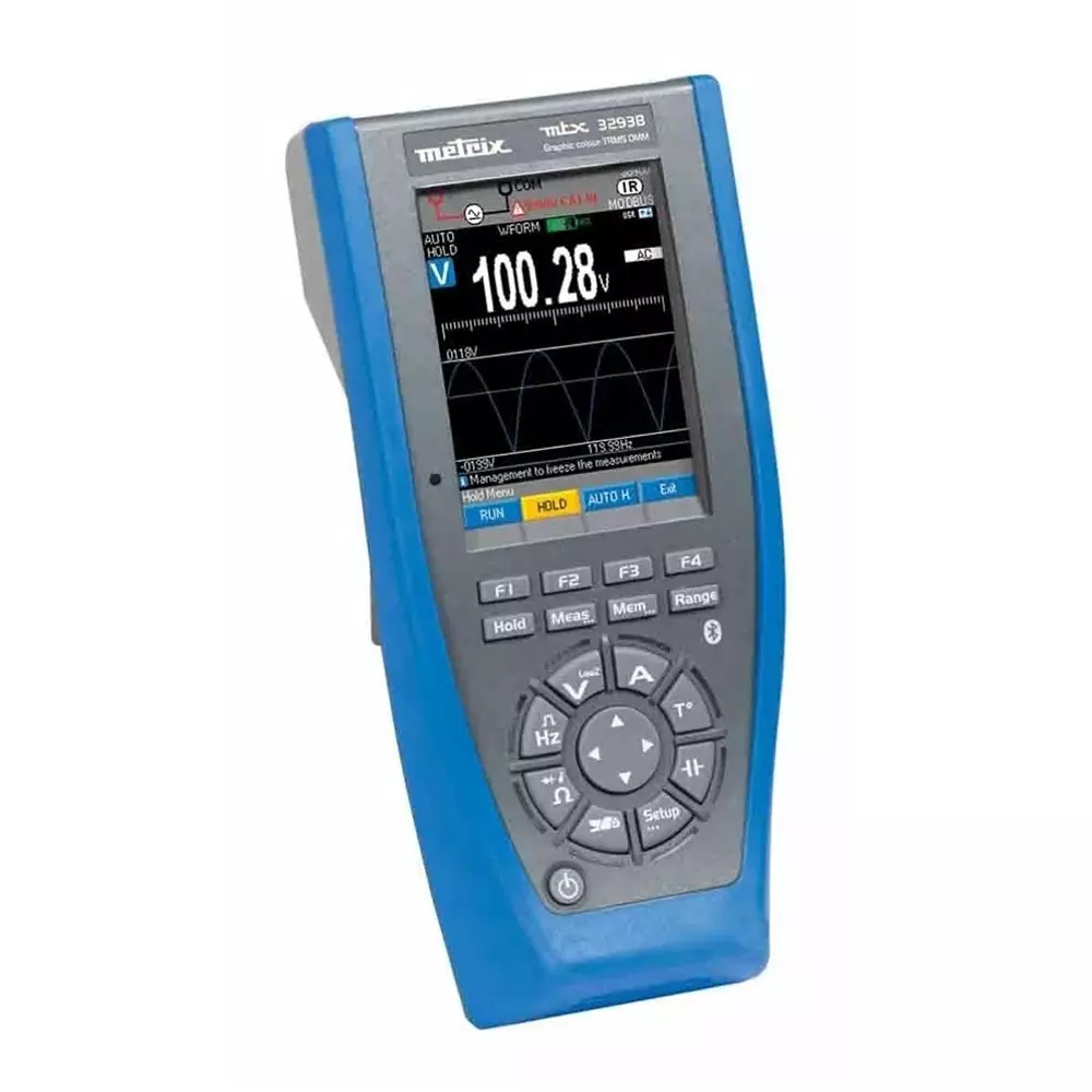 Metrix 3293 Handheld Digital Multimeter, True RMS, 100A ac Max, 100A dc Max, 1000V ac Max - RS Calibrated, MTX3293