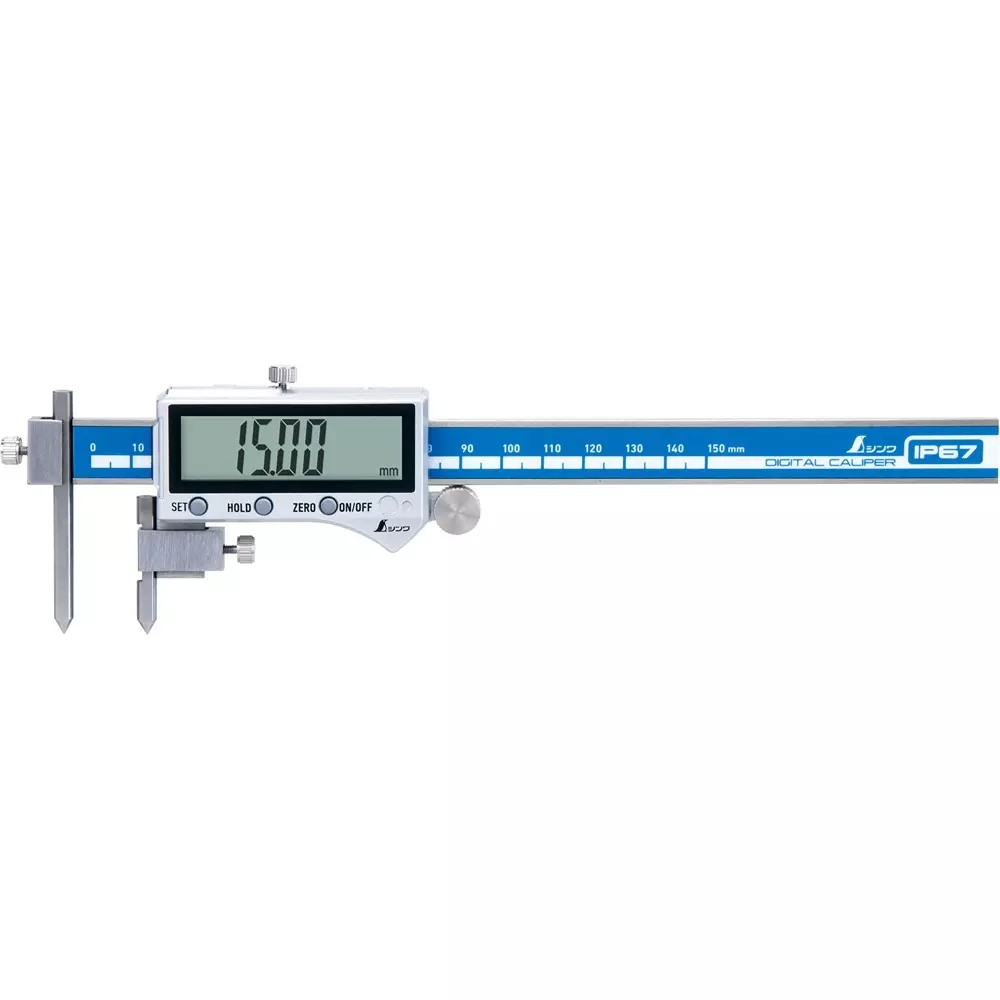 Shinwa Rules Digital Caliper Hole Pitch Measurement 242x66x20 mm and 0.01 mm Minimum Reading, 19832