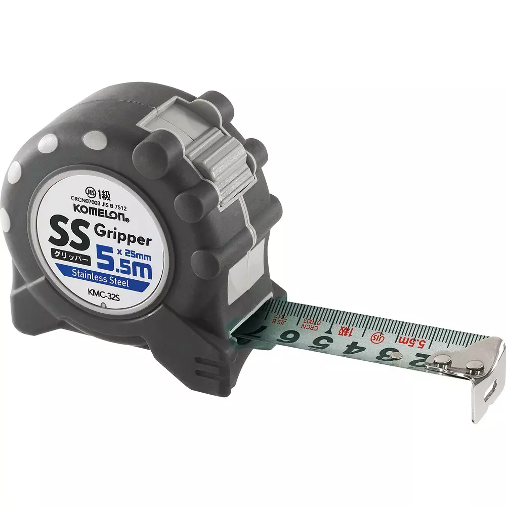 KOMELON SS Gripper With lock Type Meter Scale Type 3.5 Tape Length (m), KMC-32S-35-16