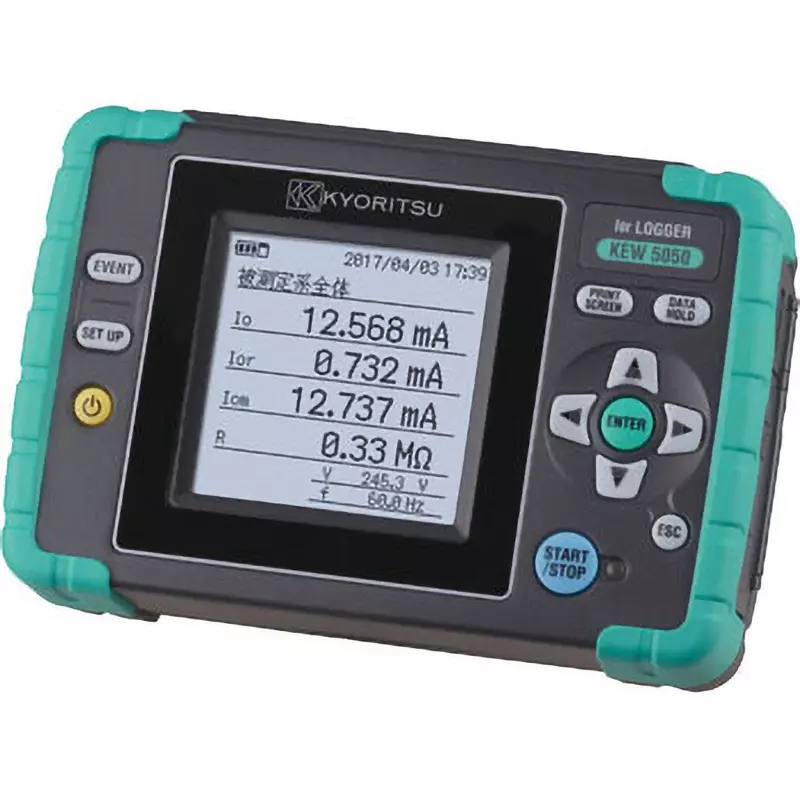 Kyoritsu Earth Leakage Monitoring Logger [Leakage current (Io)] ±0.2% rdg ±0.2% fs + clamp sensor amplitude, KEW5050