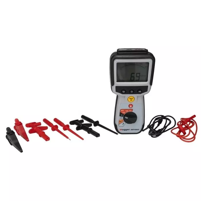 Megger MIT400 2 Insulation Tester, 10V Min, 1000V Max, 200 GΩ Max, CAT IV - RS Calibration, 1004-731