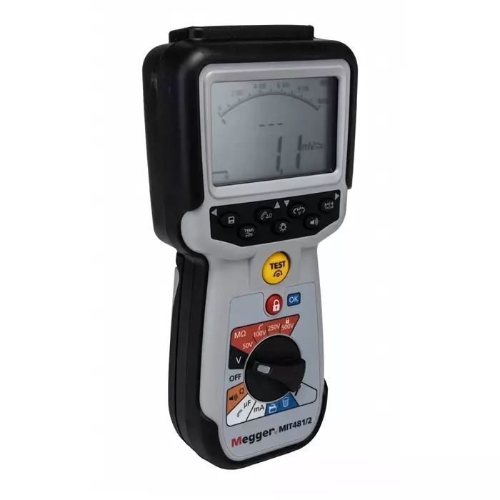 Megger MIT481 Insulation Tester, 50V Min, 500V Max, 200 GΩ Max, CAT IV - RS Calibration, 1004-741