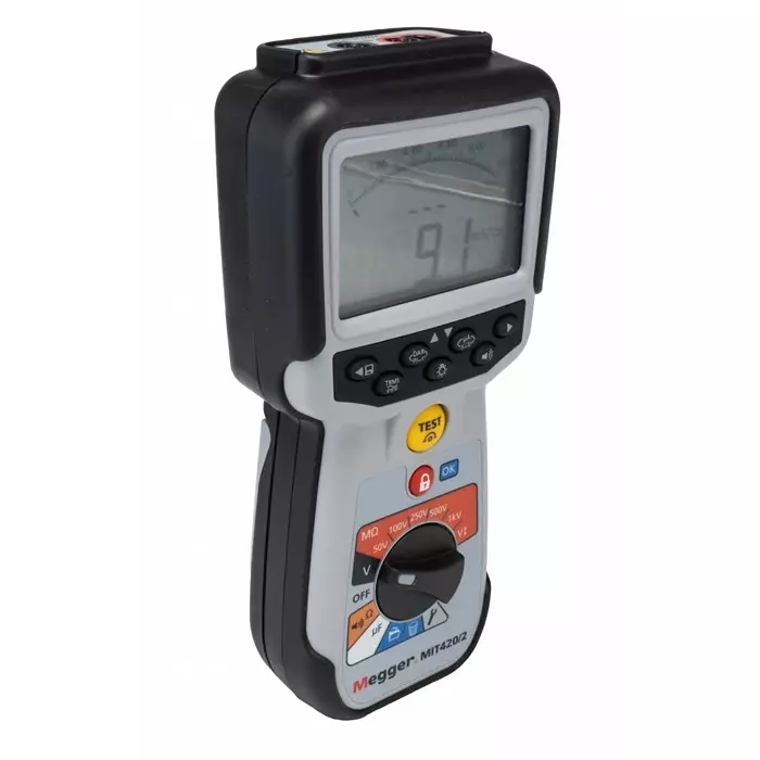 Megger MIT420 2 Insulation Tester, 10V Min, 1000V Max, 200 GΩ Max, CAT IV, 1004-739