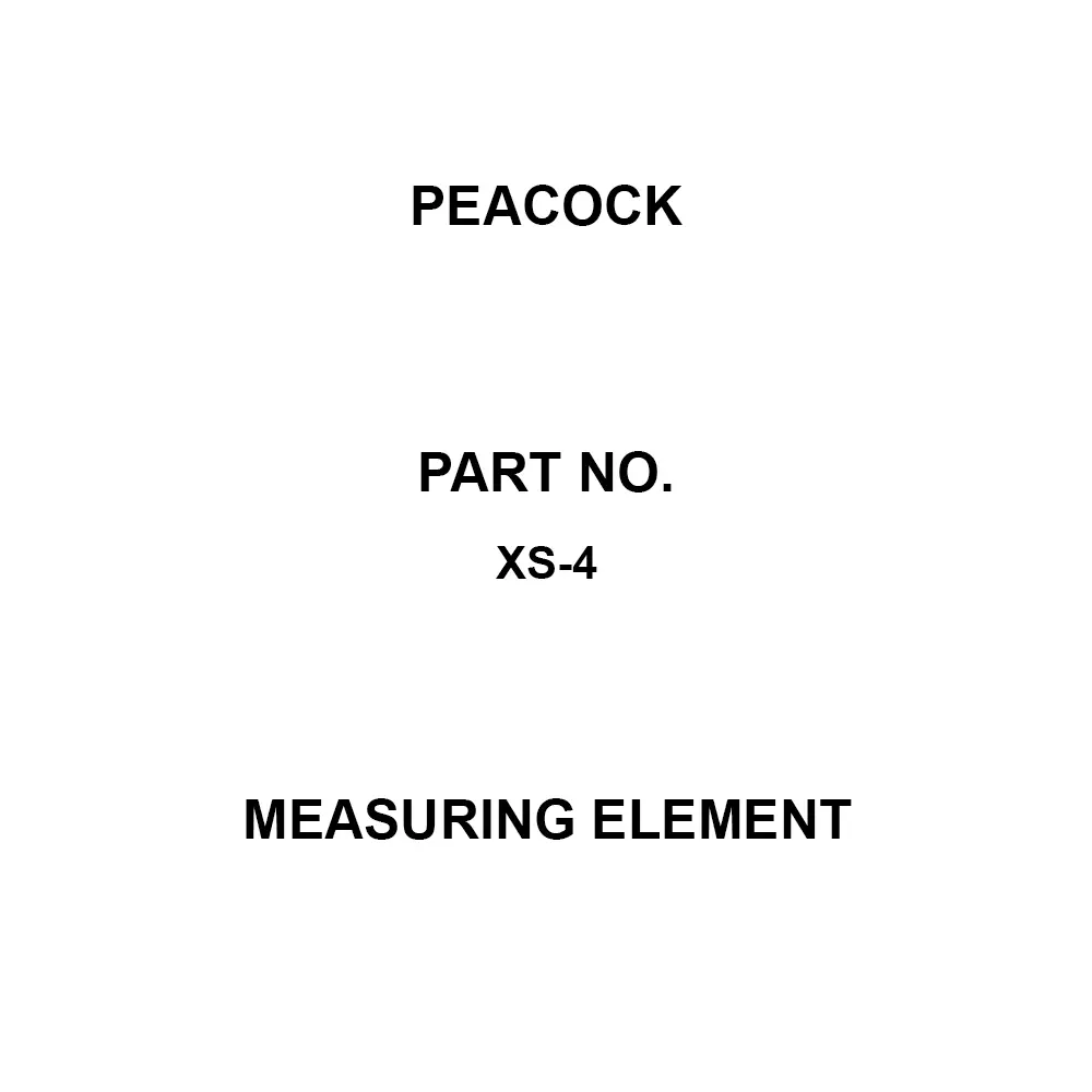 Peacock Measuring Element Flat dish type Type 64-8923-92 Part No 5.0 Screw Length (mm), XS-4