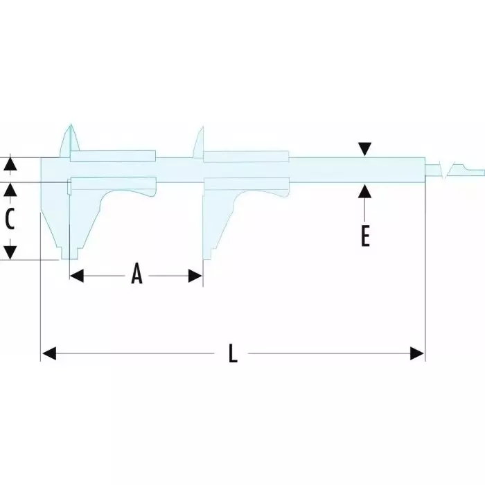 Facom 200mm Vernier Caliper, Metric, 805.2