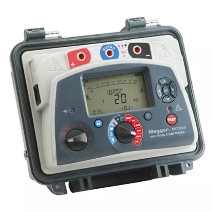 Megger Insulation Tester, 500V Min, 10000V Max, 20T Ω Max, CAT IV, MIT1025