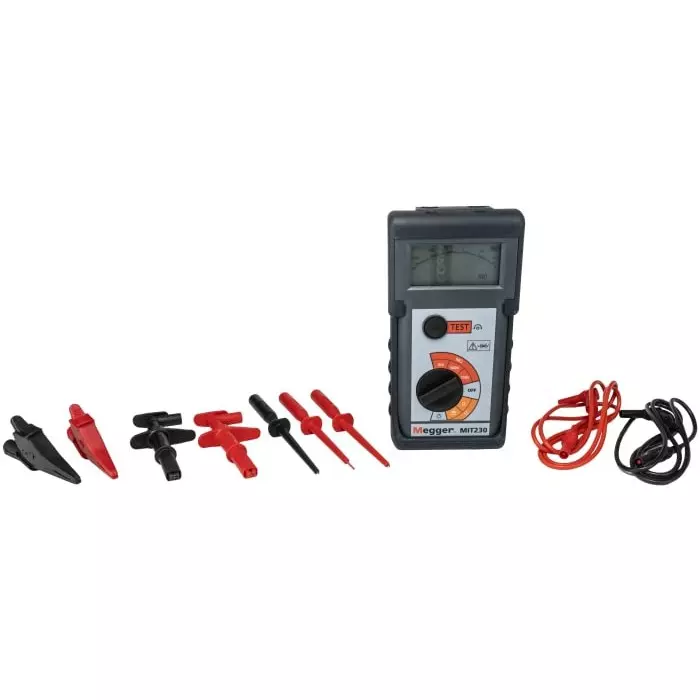 Megger MIT230HD Insulation Continuity Tester, 250V Min, 1000V Max, 1000 mΩ Max, CAT III 600V, MIT230HD-EN