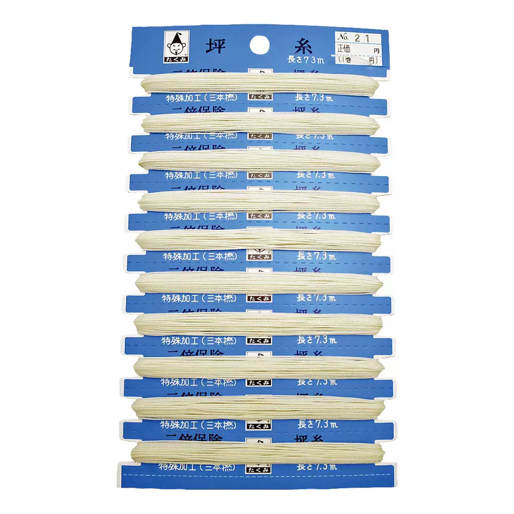 TAKUMI Pure Silk Thread Chalk Line String 195×113 mm Card Size, 21