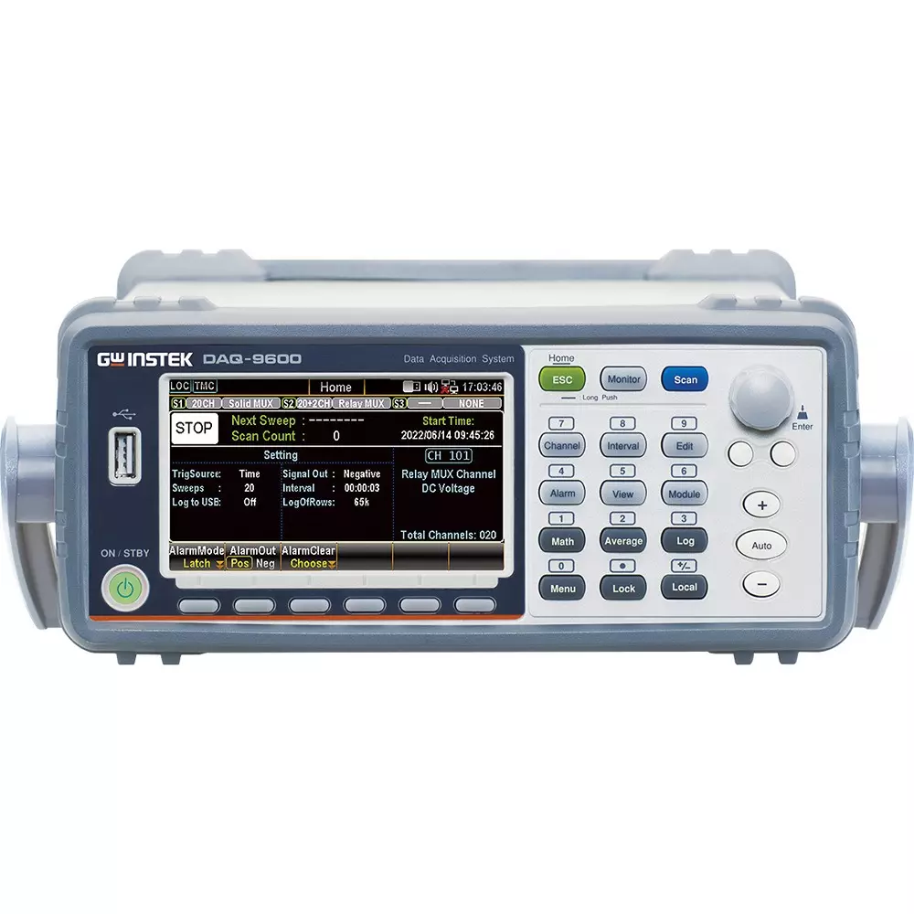 Gw Instek Data Collection System Equipped with GP-IB Type (Excluding handles and bumpers): 88 mm (H) x 220, DAQ-9600G