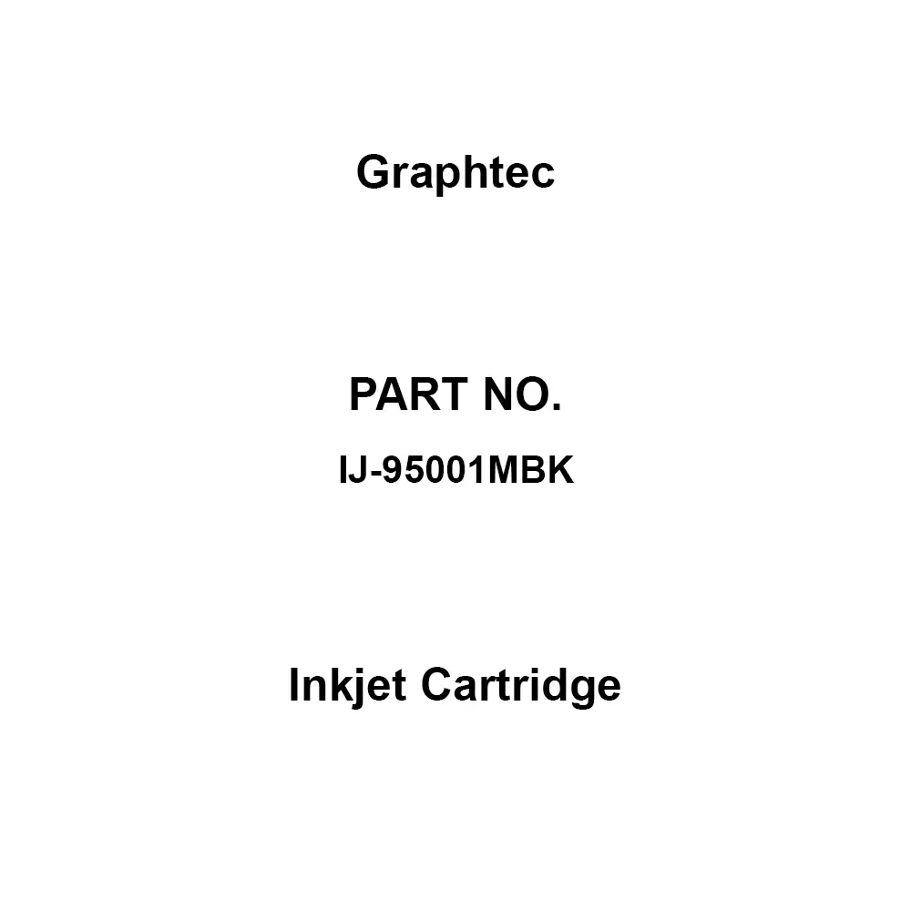 Graphtec Inkjet Cartridge 300.0 mL Capacity, IJ-95001MBK
