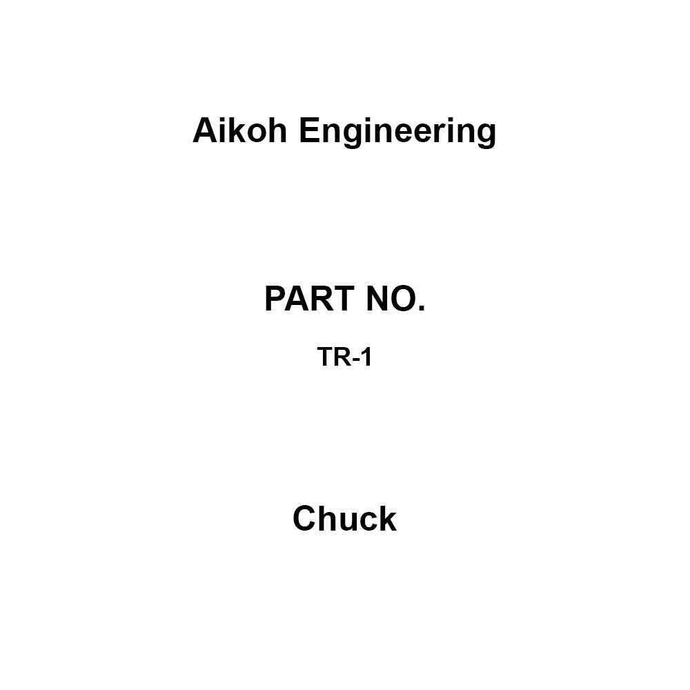 Aikoh Engineering Chuck 3 kN Capacity Scroll type Method M6 x1, depth 12 Connection to Equipment, TR-1