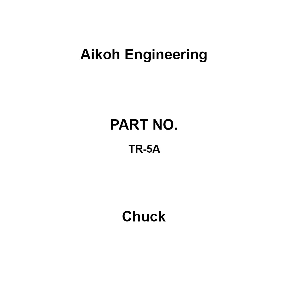Aikoh Engineering Chuck 50 kN Capacity Scroll type Method 1-12 UNF depth 40 Connection to Equipment, TR-5A