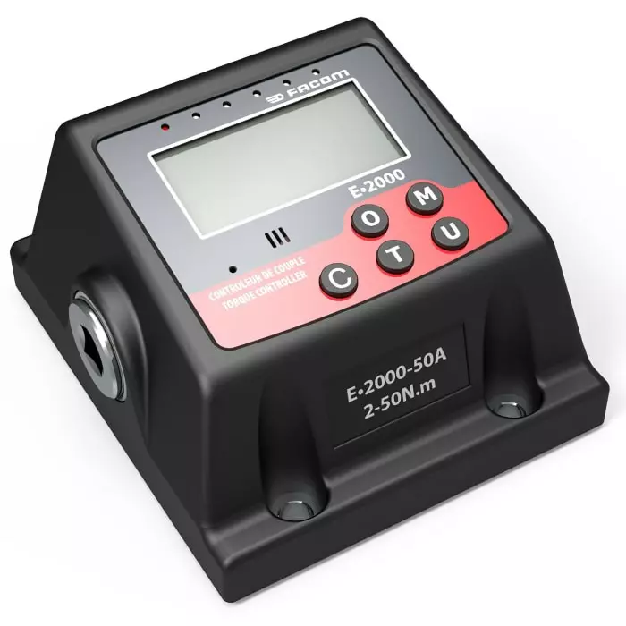 Facom Digital Torque Tester, 2 - 50Nm, 3/8in Drive, ±1.0 Clockwise, ±3.0 Counter Clockwise Accuracy, E.2000-50A