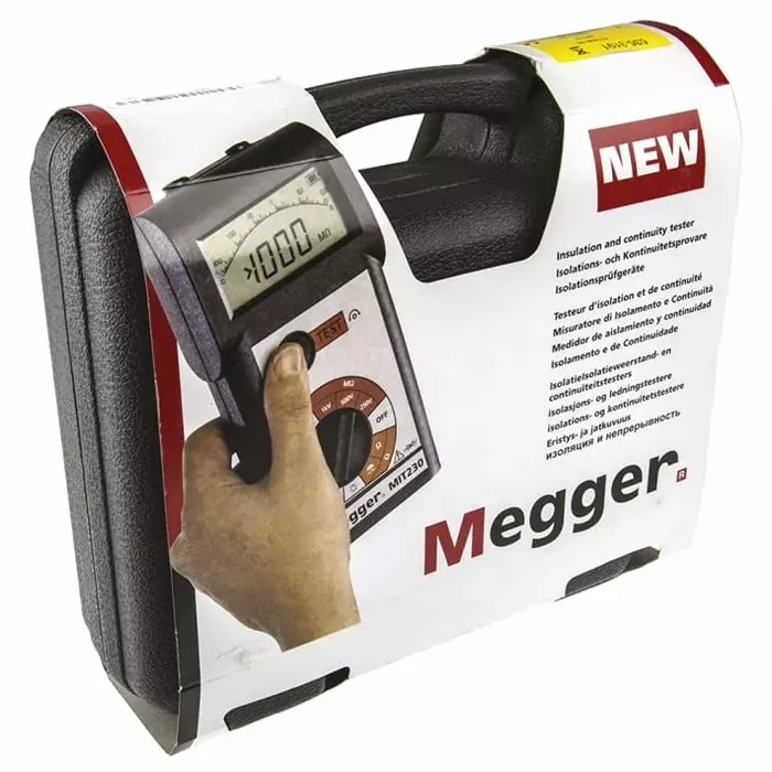 Megger MIT230 Insulation Continuity Tester, 250V Min, 1000V dc Max, 999 mΩ Max, CAT III 300V, MIT230-EN
