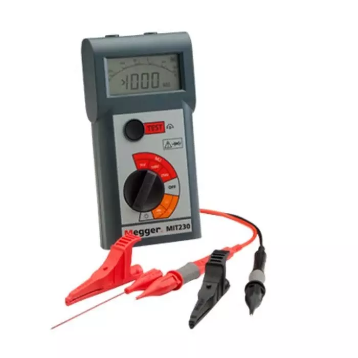 Megger MIT230 Insulation Continuity Tester, 250V Min, 1000V dc Max, 999 mΩ Max, CAT III 300V, MIT230-EN