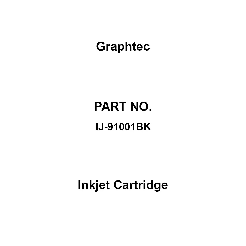 Graphtec Inkjet Cartridge Genuine product Type For JW331 / JW330 / / JW501 / JW500 Compatible Models, IJ-91001BK