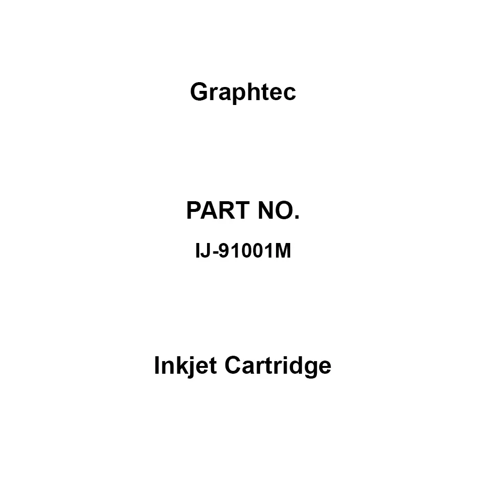 Graphtec Inkjet Cartridge Genuine product Type For JW330 / JW331 / JW500 / JW501 Compatible Models, IJ-91001M
