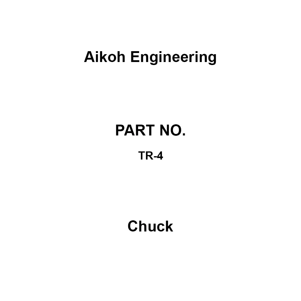 Aikoh Engineering Chuck 10 kN Capacity Scroll type Method 1/2-20 UNF depth 20 Connection to Equipment, TR-4