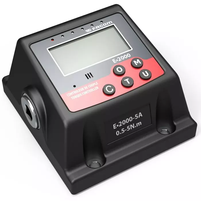 Facom Digital Torque Tester, 0.5 - 5Nm, 1/4in Drive, ±1.0 Clockwise, ±3.0 Counter Clockwise Accuracy, E.2000-5A