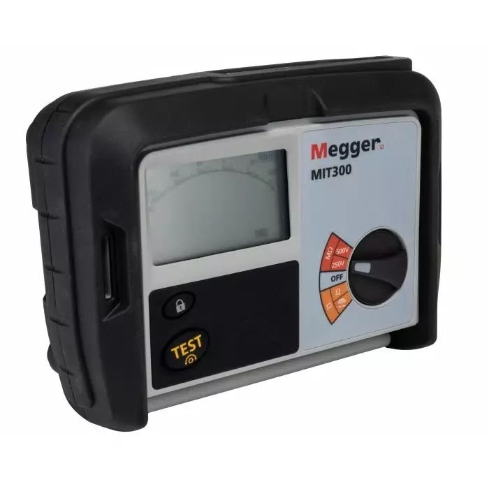Megger MIT300 Insulation Continuity Tester, 250V Min, 500V dc Max, 999 mΩ Max, CAT III 600V - UKAS Calibration, MIT300-EN