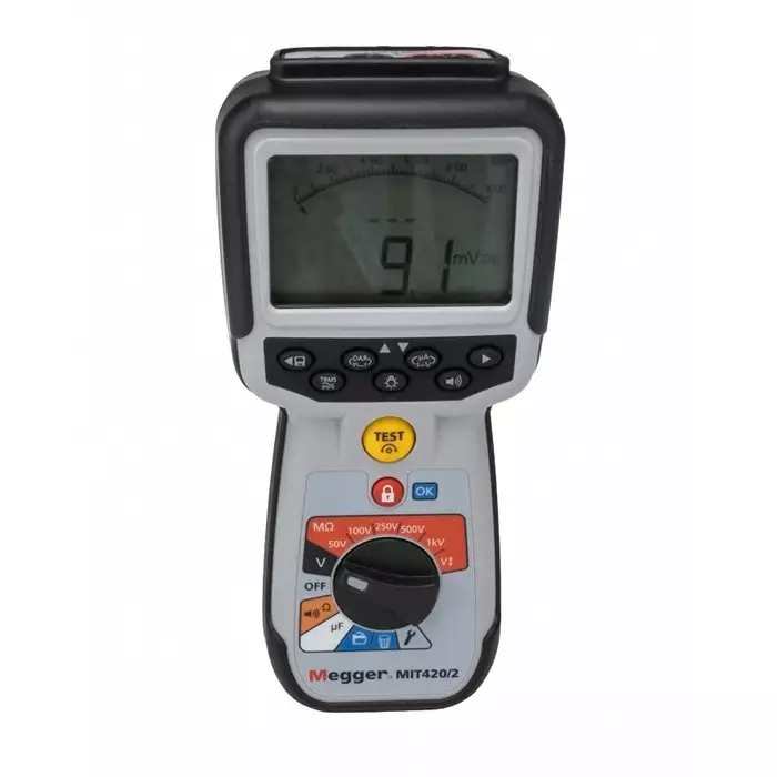 Megger MIT420 2 Insulation Tester, 10V Min, 1000V Max, 200 GΩ Max, CAT IV - UKAS Calibration, 1004-739