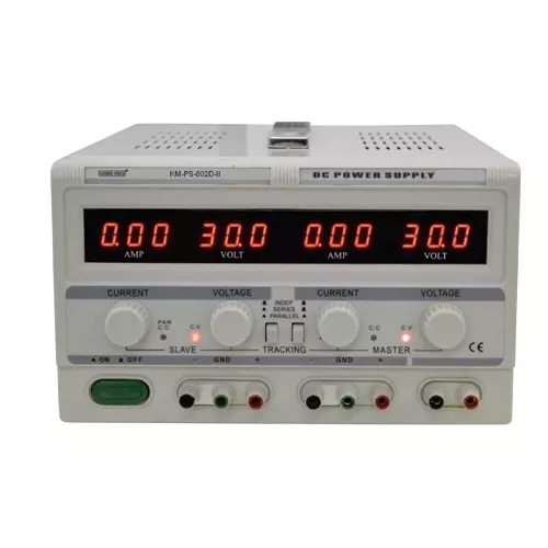 KUSAM-MECO Linear Dc Power Supply 3 LED Digital Display 8 Hours Continuously 220V Voltage 2 A Output Current, KM-PS-602D-II