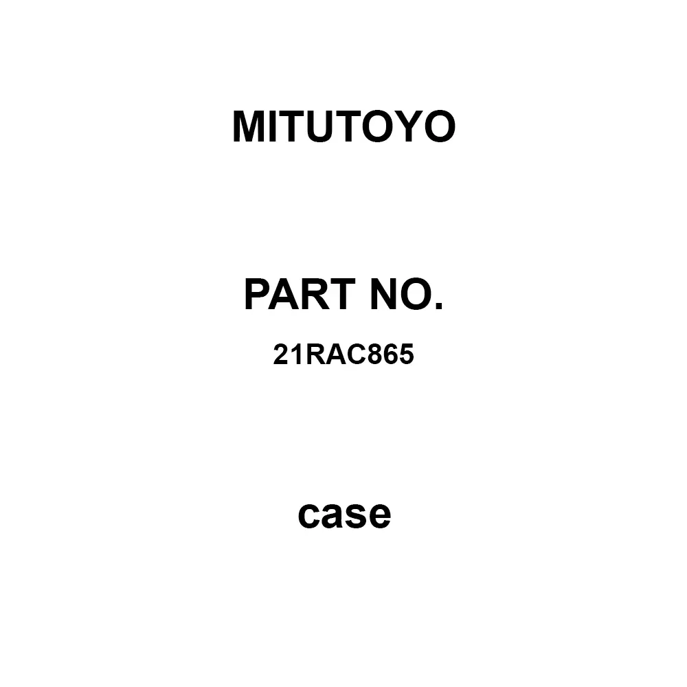 Mitutoyo Case for Cylinder Gauge, 21RAC865