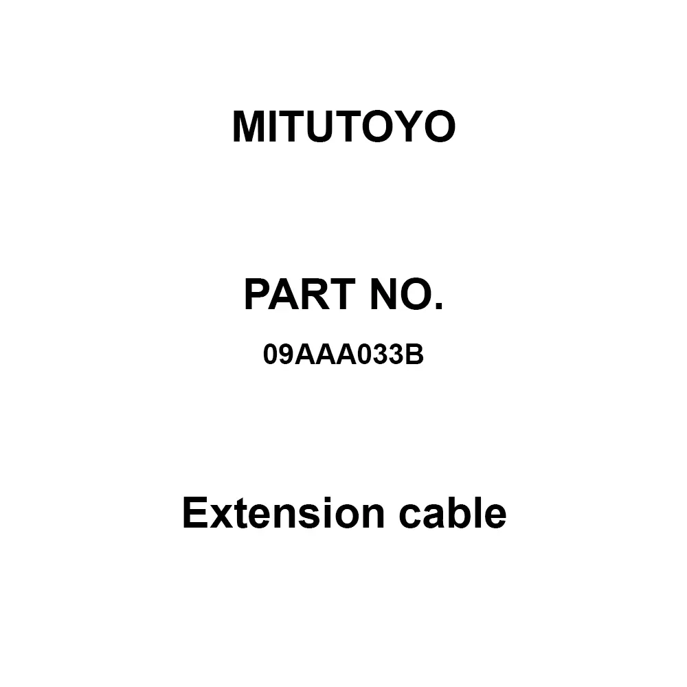 Mitutoyo Extension Cable Correspondence 5 m Length, 09AAA033B