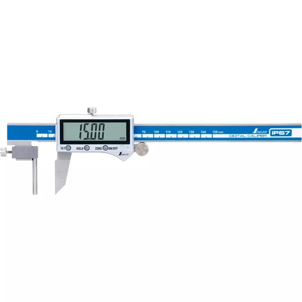 Shinwa Rules Digital Caliper Pipe Measurement 255x76x20 mm and 0.01 mm Minimum Reading, 19840
