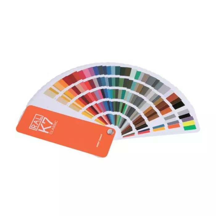 Insize 216 Colors K7 RAL Color Chart with 5 Color Codes Per Page and 20x50 mm Color Block Size, 5703-K7