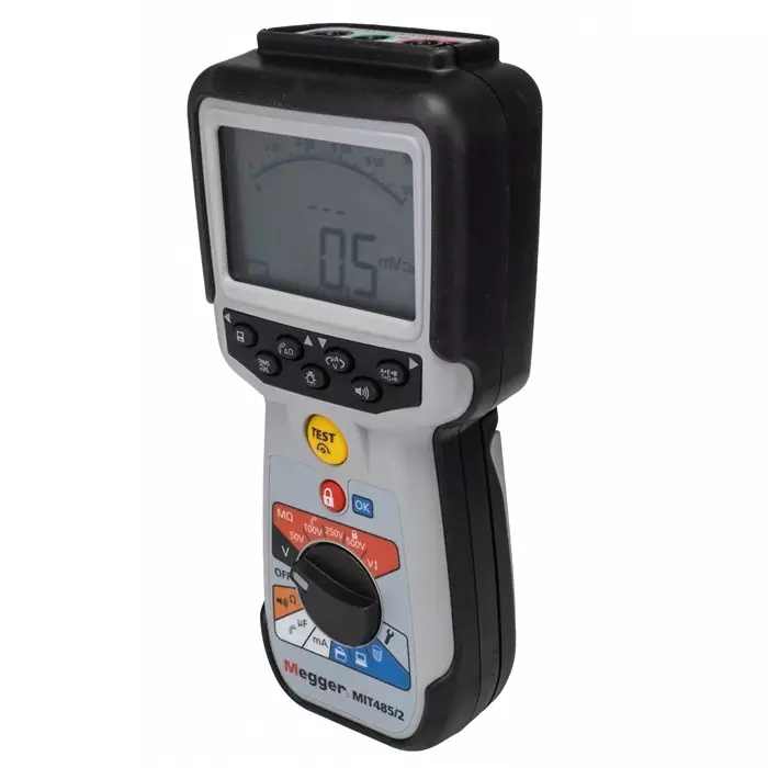 Megger MIT485 Insulation Tester, 50V Min, 500V Max, 200 GΩ Max, CAT IV - UKAS Calibration, 1004-742