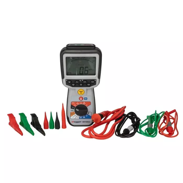 Megger MIT485 Insulation Tester, 50V Min, 500V Max, 200 GΩ Max, CAT IV - UKAS Calibration, 1004-742