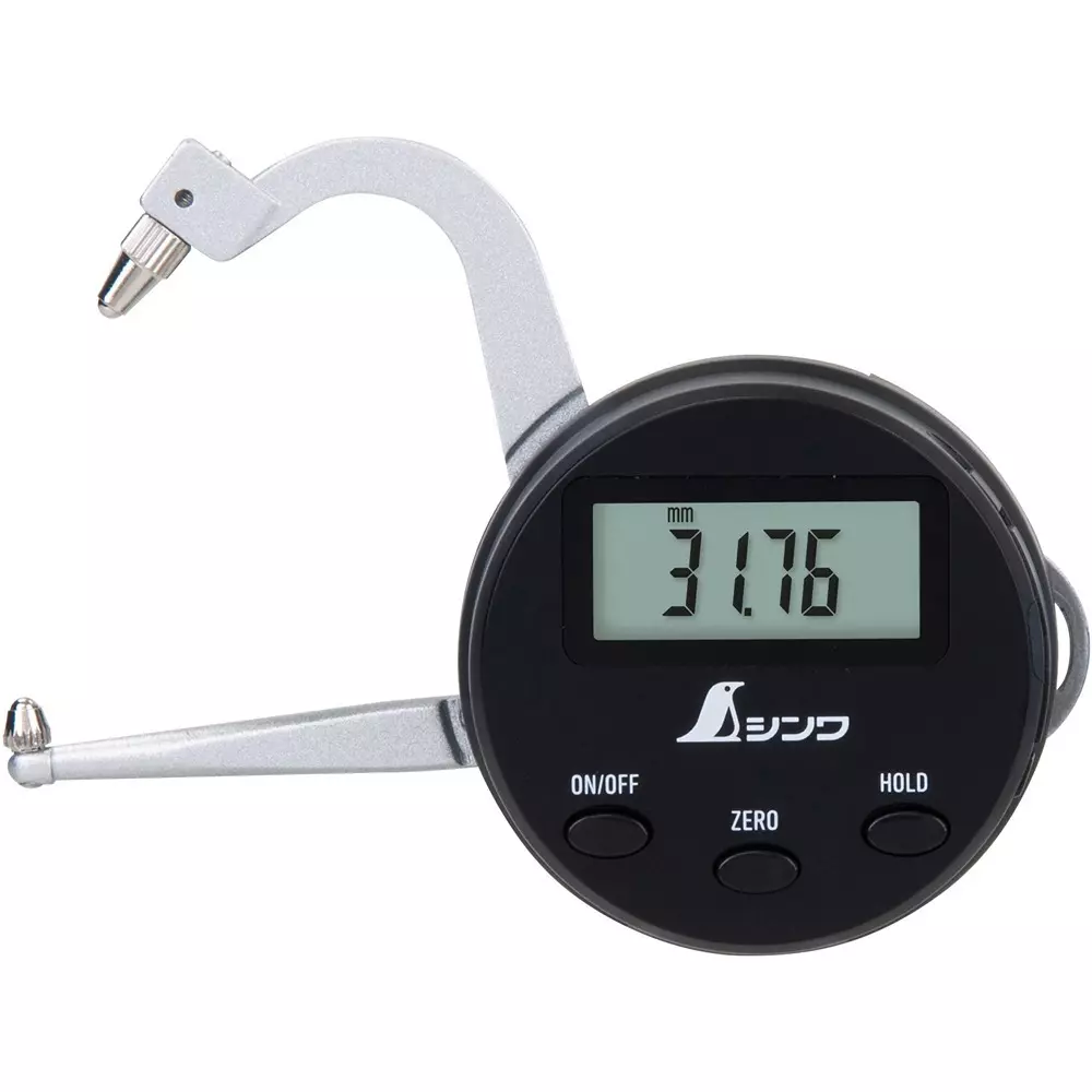 Shinwa Rules Digital Caliper Gauge Flat Rod 0 to 25 mm Measurement Range, 73732