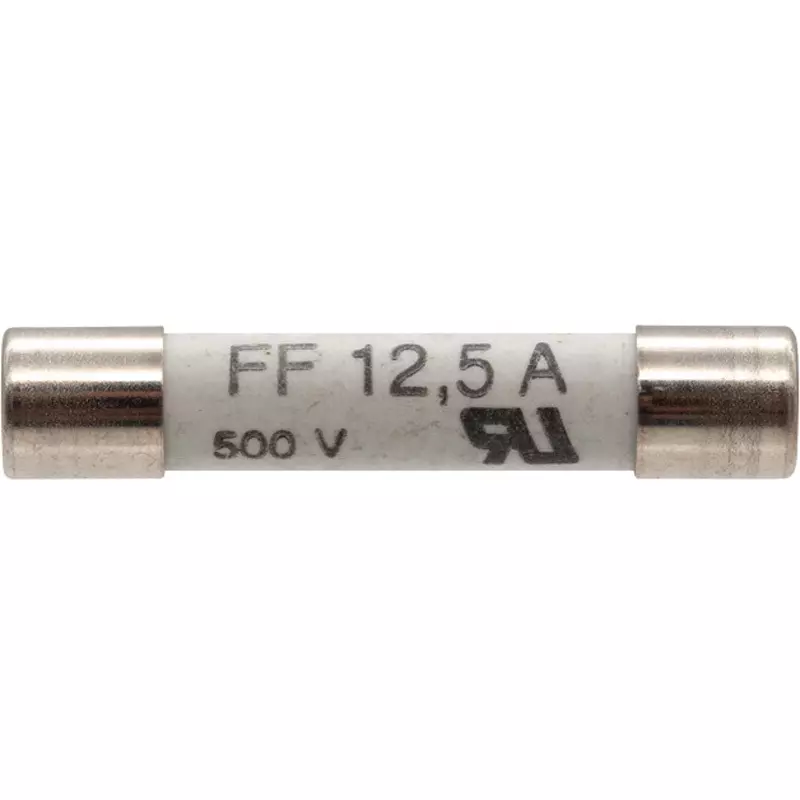 Sanwa Repair Fuse Φ6.3 x32 mm Size 12.5 A/500 V, 50 kA Standard, F1199-1