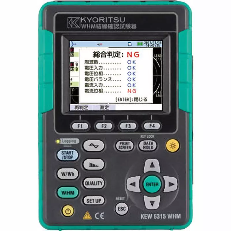 Kyoritsu Whm Connection Confirmation Tester AC 100 V to 240 V±10%(45 to 60 Hz) Power Supply Active power /, KEW6315WHM
