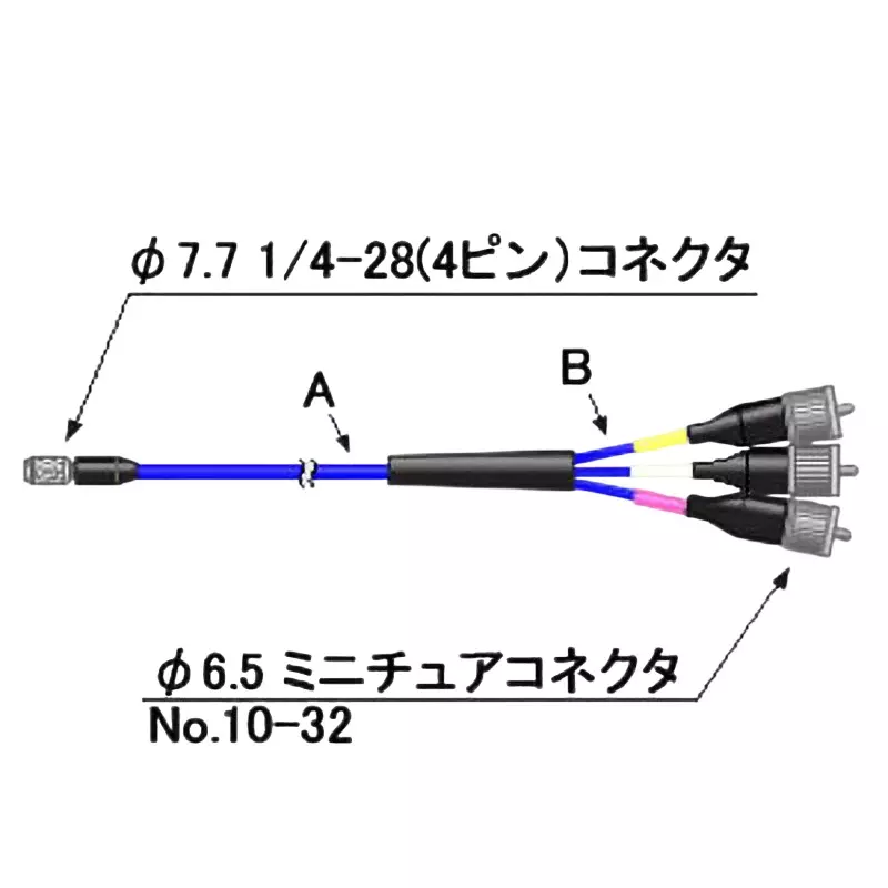 Ono Sokki Signal Cable Connection source (detector): NP-3560 B, (NP-3560 A) Miniature connector Connector, NP-0252
