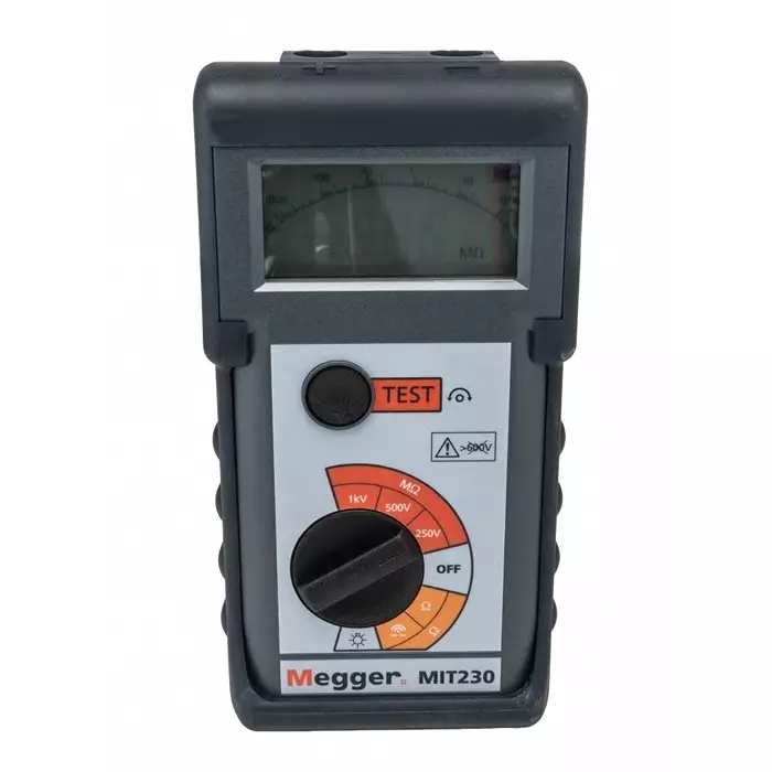 Megger MIT230HD Insulation Continuity Tester, 250V Min, 1000V Max, 1000 mΩ Max, CAT III 600V - UKAS Calibration, MIT230HD-EN
